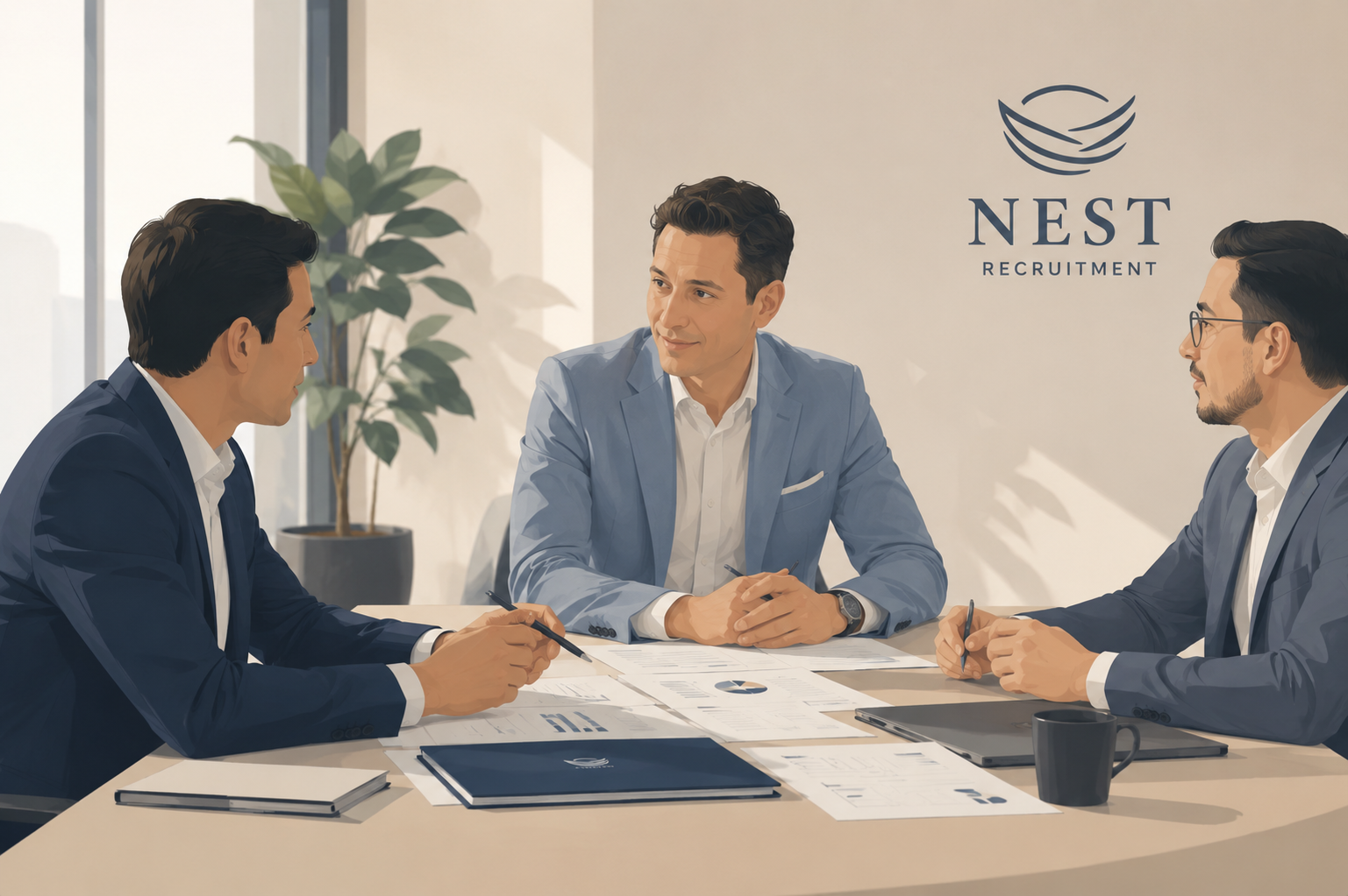 Réunion collective des équipes Nest Recruitment